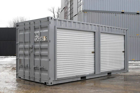 Contenedor de Almacenamiento de 20 Pies Con Puertas Enrollables